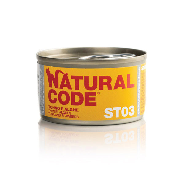 Natural Code - ST03 Tonno e Alghe Gatti Sterilizzati 85 gr Natural Code - ST03 Tonno e Alghe Gatti Sterilizzati 85 gr